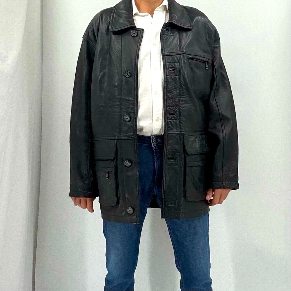 Vintage 90’s Danier Canada Genuine Leather  Thinsulate Bomber Jacket Coat - Picture 3 of 15